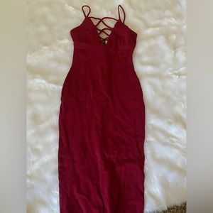 Red bodycon dress